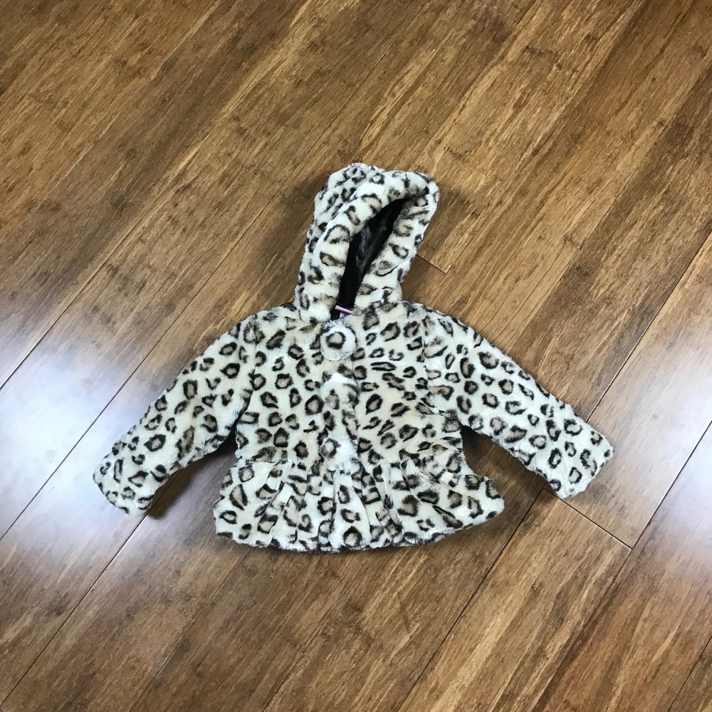 Pistachio Leopard Hooded Jacket 18M Girls